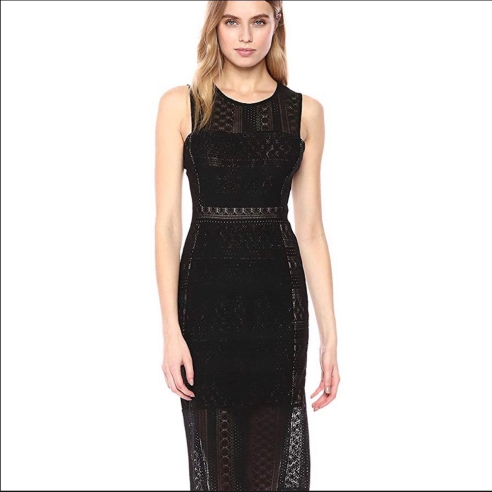 BCBGMAXAZRIA black lace dress